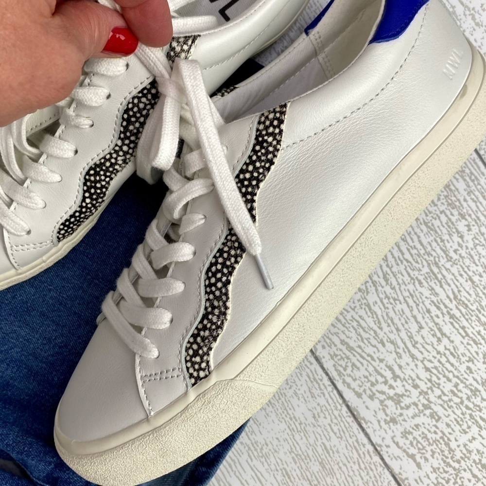 Madewell MWL sidewalk low top court white sneakers tennis shoes size 7 - Picture 8 of 9